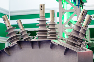 Close-up of automatic circuit reclosers