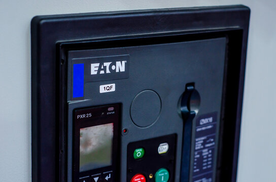 Kyiv, Ukraine - October 20, 2021: EATON electrical products