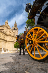 coche de caballos con giralda