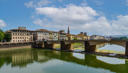 The Ponte Santa Trinita over the Arno River, Florence, Italy