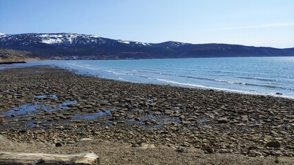 snow on the beach