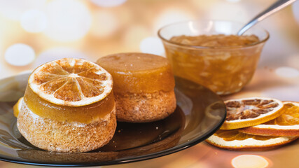 orange cake with orange juice