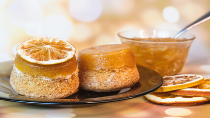 orange cake with orange juice