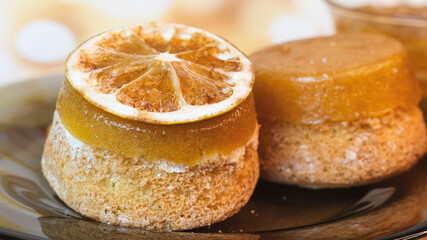 cake with orange jam