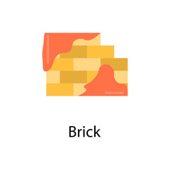 Brick vector Flat Icon Design illustration. Construction Symbol on White background EPS 10 File