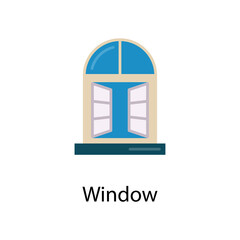 Window vector Flat Icon Design illustration. Construction Symbol on White background EPS 10 File