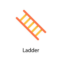 Ladder vector Flat Icon Design illustration. Construction Symbol on White background EPS 10 File