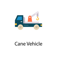 Cane Vehicle vector Flat Icon Design illustration. Construction Symbol on White background EPS 10 File
