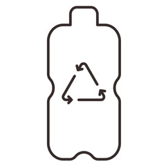 Bottle recycled recycle environment plastic free green vector sign symbol icon illustration design
