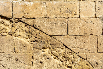 Old stone wall. Aged surface texture. Stone Background