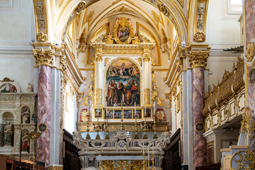 Interior of the 13th Century Cathedral of Matera in Southern Italy