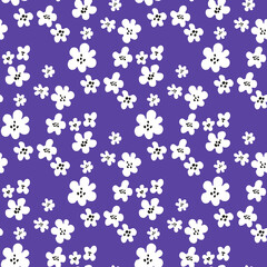 Seamless floral pattern. Abstract flowers, bouquets of flowers. Vector illustration.