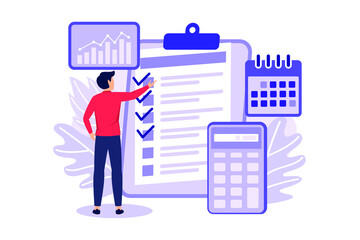 Planning bussines illustration exclusive design inspiration