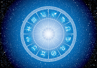 宇宙空間のホロスコープ　占星術のイメージ © kimkimchin