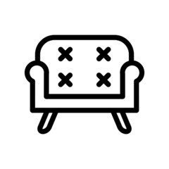 Armchair Icon Design Vector Template Illustration