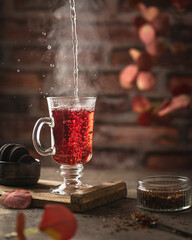 glass of fruit tea