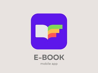 E-book Symbol, Online Education Courses Logo