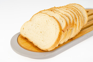 the Sliced wheat bread sandwiches. Studio Photo