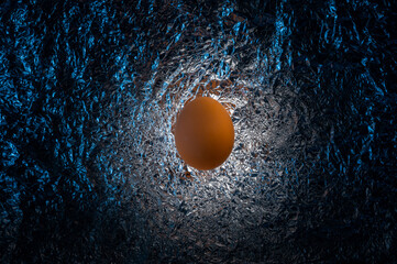 egg in the sky abstract creative photo
