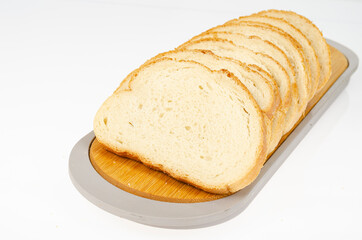 the Sliced wheat bread sandwiches. Studio Photo