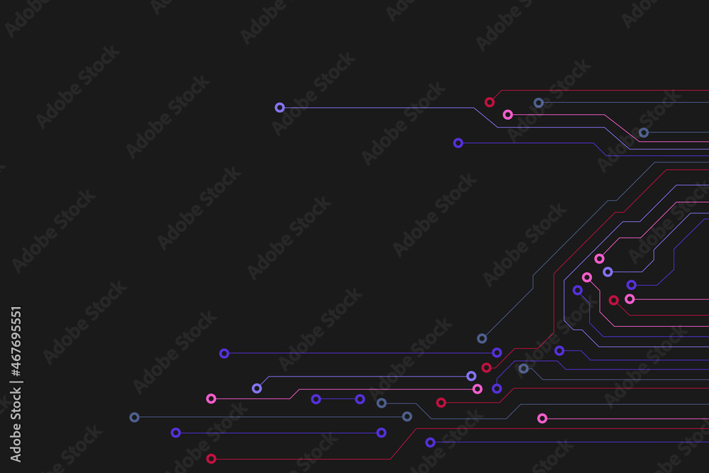 Aufkleber Circuit Board Hi Technology Minimal Modern Color Copy Space For Infographic Work Vector Background