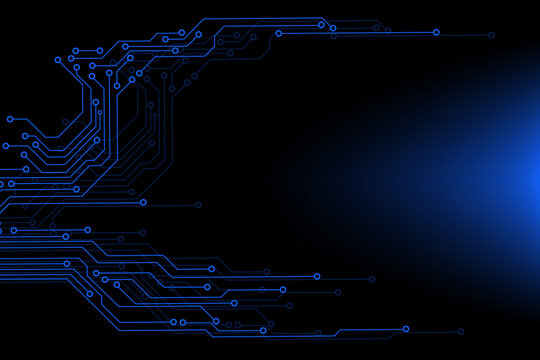Circuit Board Hi Technology Grayscale Color Copy Space For Infographic Work Vector Background