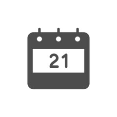 Calendar glyph icon or schedule concept