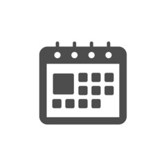 Calendar glyph icon or schedule concept