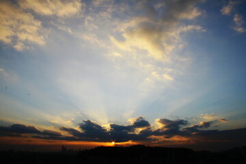 Fototapeta premium sunset in the sky
