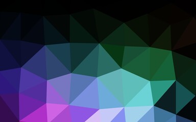 Dark Multicolor, Rainbow vector low poly cover.