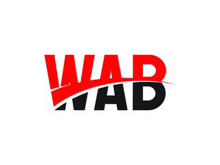 Fototapeta premium WAB Letter Initial Logo Design Vector Illustration