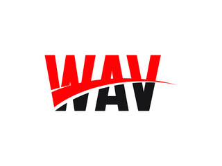 WAV Letter Initial Logo Design Vector Illustration