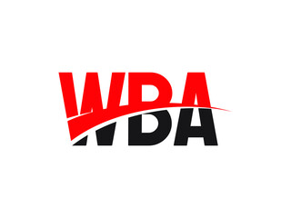 WBA Letter Initial Logo Design Vector Illustration