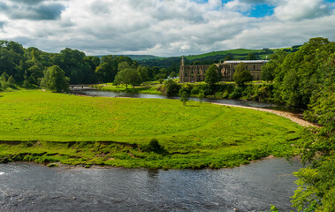 Stepping stones over the River Wharfe at Bolton Abbey