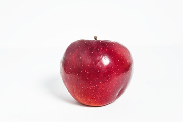 Beautiful ripe red apple isoloated on white background