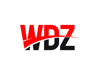 WDZ Letter Initial Logo Design Vector Illustration