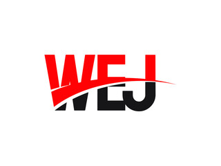 WEJ Letter Initial Logo Design Vector Illustration - obrazy, fototapety, plakaty