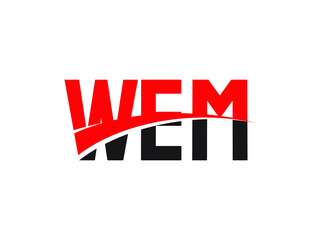 Obraz premium WEM Letter Initial Logo Design Vector Illustration