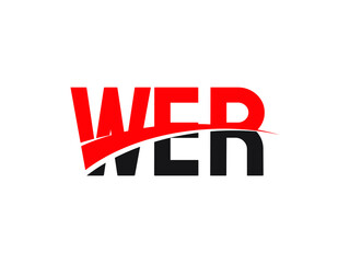 WER Letter Initial Logo Design Vector Illustration