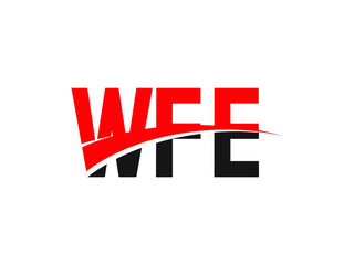 Obraz premium WFE Letter Initial Logo Design Vector Illustration