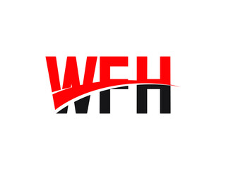 WFH Letter Initial Logo Design Vector Illustration