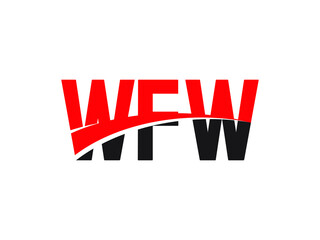 WFW Letter Initial Logo Design Vector Illustration