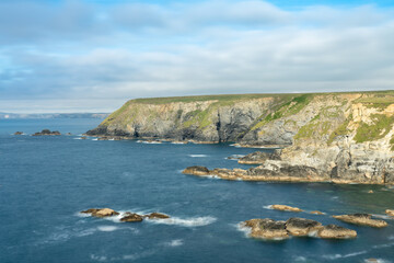 Mutton Cove on sunny summer day in Cornwall. United Kingdom
