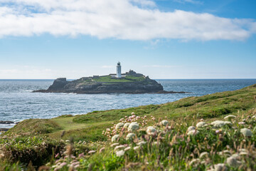 Fototapeta na wymiar Godrevy lighthouse in Cornwall. United Kingdom