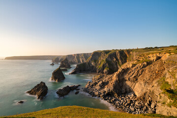 Fototapeta premium Bedruthan Steps, North Cornwall, UK