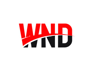 WND Letter Initial Logo Design Vector Illustration