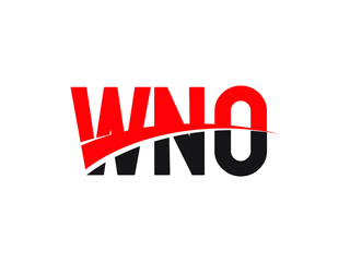 WNO Letter Initial Logo Design Vector Illustration