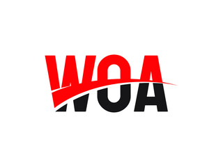 WOA Letter Initial Logo Design Vector Illustration