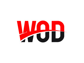 WOD Letter Initial Logo Design Vector Illustration