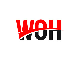 WOH Letter Initial Logo Design Vector Illustration